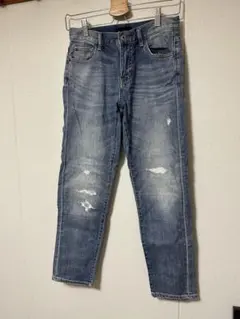 UNIQLOダメージデニム 22インチ レディーススリムフィットウエスト56cm