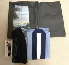 証紙付き本場大島紬 】黒×白のシャープな幾何学柄 モダン大島紬 