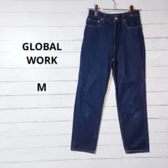​【美品】グローバルワーク　デニム　M　インディゴ　ハイウエスト　綿100%のサムネイル