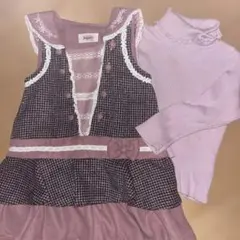 【美品】スーリー　ワンピース　90センチ　べべ　長袖トップス　80センチ