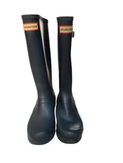 HUNTER キッズネイビー 長靴 バックル付きのサムネイル