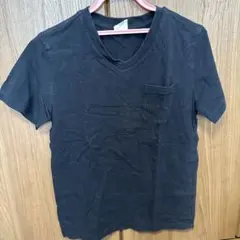 Champion ブラック Vネック Tシャツ