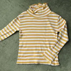 ボーダー長袖タートルネック　ロンT