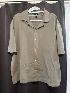 H&M ブラウン 半袖シャツ 開襟シャツ サイズ L エイチアンドエム 短丈のサムネイル