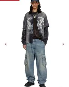 DIESEL 24ss Straight Jeans D-Fish 09J83