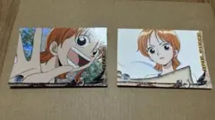 アマダ　シール　ワンピース　ルフィ　ナミ　2000 当時物　レトロ　キラ アマダ シール ワンピース ルフィ ナミ 2000 当時物 レトロ キラ
