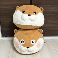 新品】可愛い嘘のカワウソ プレミアムドームクッション 2個セット