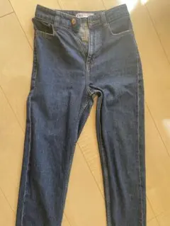 ZARA ダークブルー ハイウエストデニム