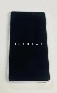 箱・付属品あり】au INFOBAR 2（インフォバー2）グリーン レトロ携帯