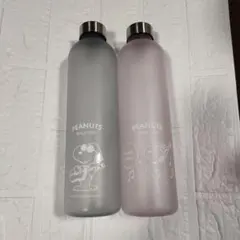 スヌーピータイムマーカー付きウォーターボトル二本セット