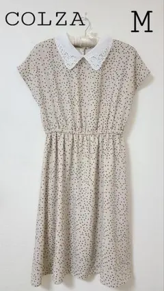 COLZA♡ワンピース♡ベージュ♡ドット柄