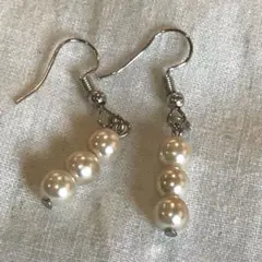 アコヤ真珠 三連ピアス