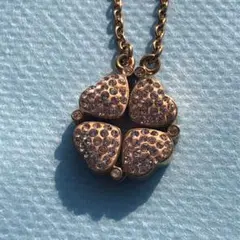 59‐フォリフォリ　よつばのクローバー＆ハート愛と幸せネックレス　2wayタイプ