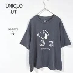 ユニクロ Tシャツ グレー 半袖 コラボ スヌーピー プリントデザイン 夏