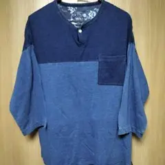 落ち着いた色合い七分袖カットソー　 XL