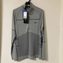 【新品未使用】J.LINDEBERG ゴルフウェア ハーフジップ グレーS