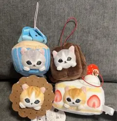 モフサンド mofusand 肉球じるしのスイーツにゃんマスコット ４種類セット