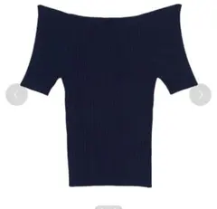 オフショルダー半袖ニット　サマーニット