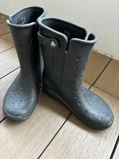 ★クロックス★レインブーツ　ジュニア　レニー2 　 長靴　23センチ　黒