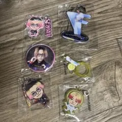 FANTASTICS 世界 クリアチャーム 缶バッジ アクリルキーホルダー