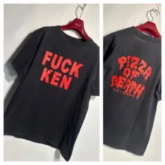 横山健　FUCK KEN PIZZA OF DEATH パンクロックTシャツ　黒