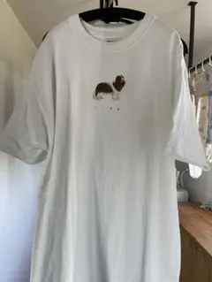 Hvit 90s dog Hanes tee 古着