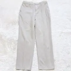 ユニクロ スラックスパンツ ストレート センタープレス オフィス 通勤 ゆったり