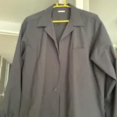 黒 長袖シャツ Lサイズ 胸ポケット付き