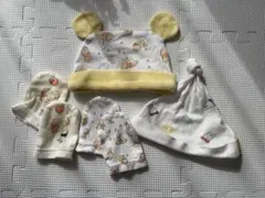 ベビー帽子、ミトンセット