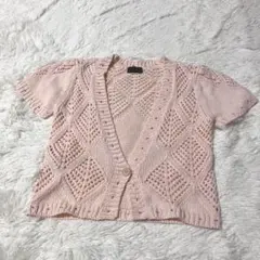 Paul Smith Black ピンク カーディガン 半袖　ニット