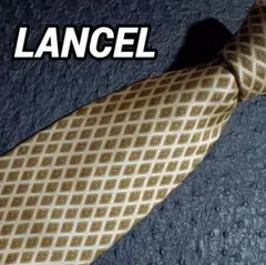 L406LC ◆ ランセル イタリア製 幾何学 サンシャインイエロー系 ネクタイのサムネイル
