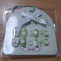 グリーン ネイルチップ 12個セット