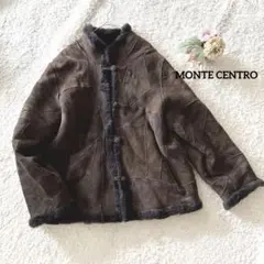 MONTE CENTRO ムートンジャケット F ブラウン 羊革100