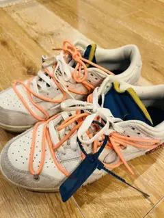 美品◎NIKE Off-White スニーカー 箱付き 白 青 赤 黄 26cm 美品◎NIKE Off-White スニーカー 箱付き 白 青 赤 黄 26cm