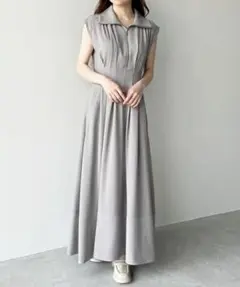 COCODEAL ココディール メランジハーフジップノースリタックワンピース ♥