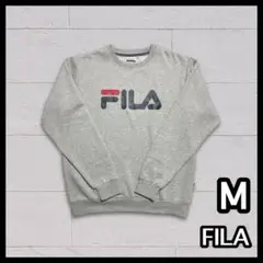 FILA グレー ロゴプリント スウェット M