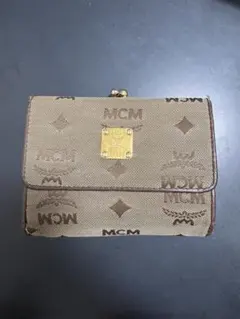 MCM 二つ折り財布 がま口 ブラウン ロゴのサムネイル