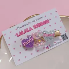 オーロラベア　ヘアクリップ♡ ハンドメイド　Fancy ヘアピン