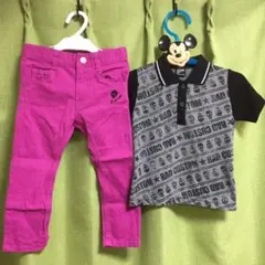 値下げ！！！RAD CUSTOMポロシャツとパンツの2点セット（90センチ）