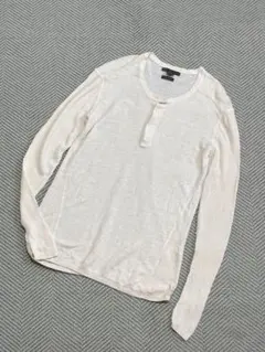 ARMANI EXCHANGEリネン100 サマーニット XS アイボリーのサムネイル