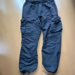 ブラック カーゴパンツ ドローコード付き