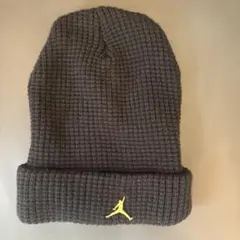 黒 ニット帽 ジャンプマンロゴ jordan ジョーダン