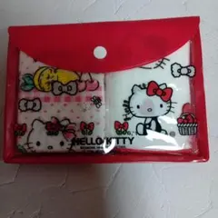 【レア】Hello Kitty プチタオル2枚セット ポーチ付きのサムネイル