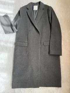 ★美品★BABYLONE バビロン カシミヤ混ビーバーチェスターコート グレー