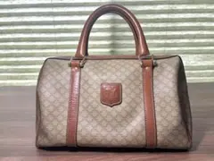 CELINE ボストンバッグ マカダム トリオンフ PVC レザー