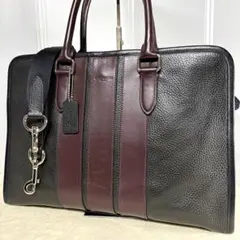美品 COACH ビジネスバッグ ブリーフケース レザー 2way ブラック