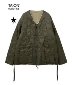 未使用【TAION】ミリタリースター★キルティング＆ボア リバーシブルジャケット