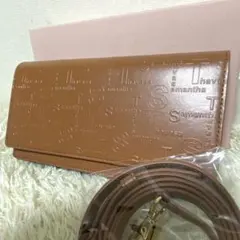 美品✨ サマンサタバサ 2way ショルダーウォレット 長財布 エンボス加工のサムネイル