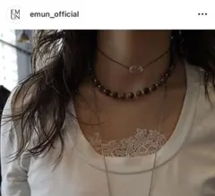 EMUN crystal stone choker