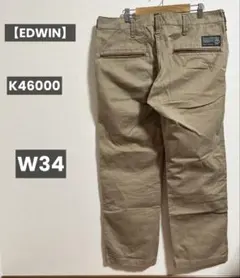 【EDWIN】エドウィン K46000 デニム W34 ベージュ ウエスタン調